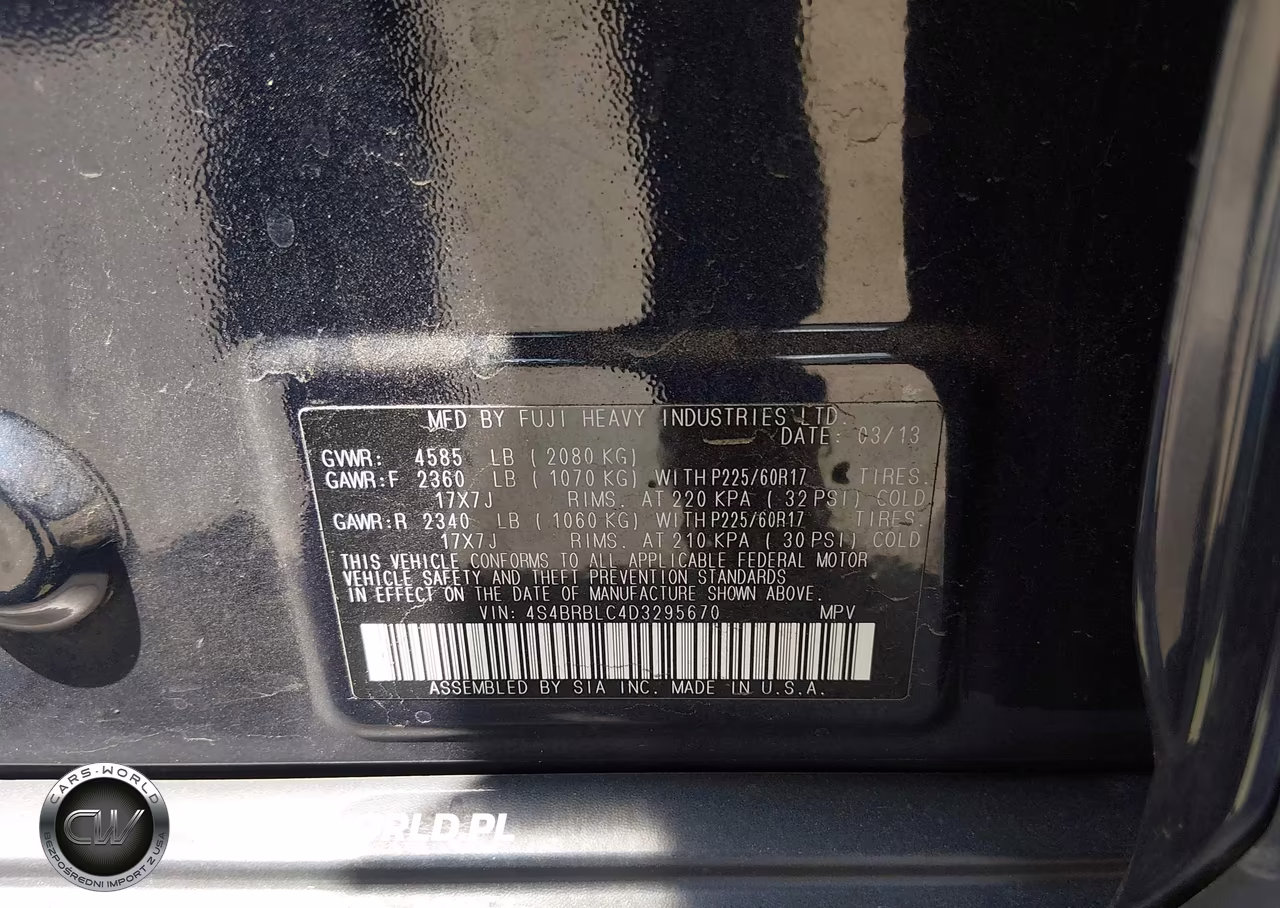 2013 Subaru Outback 2.5I Limited VIN:4S4BRBLC4D3295670 - 9