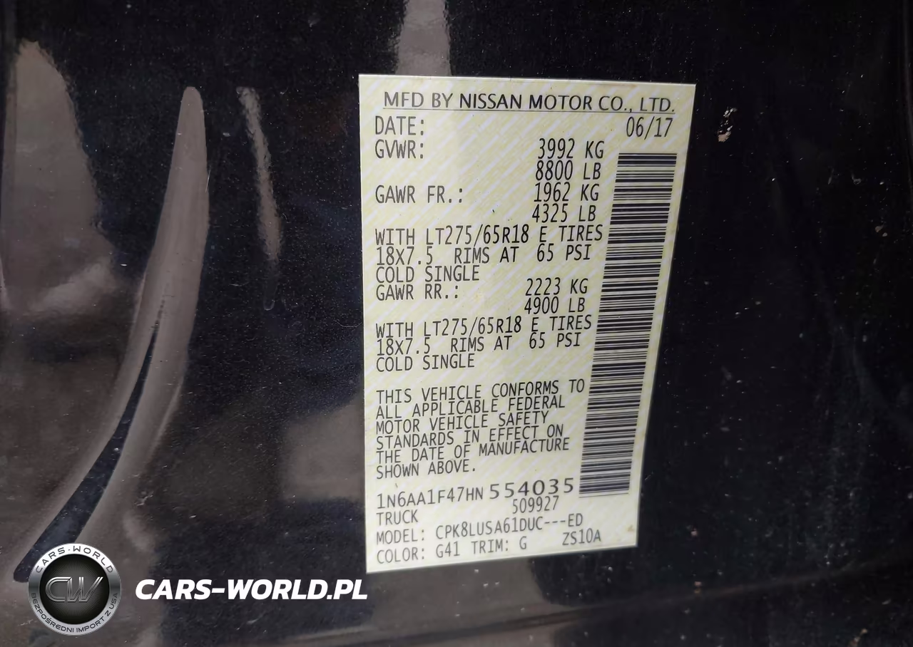 2017 Nissan Titan Xd Pro-4X Gas VIN:1N6AA1F47HN554035 - 9