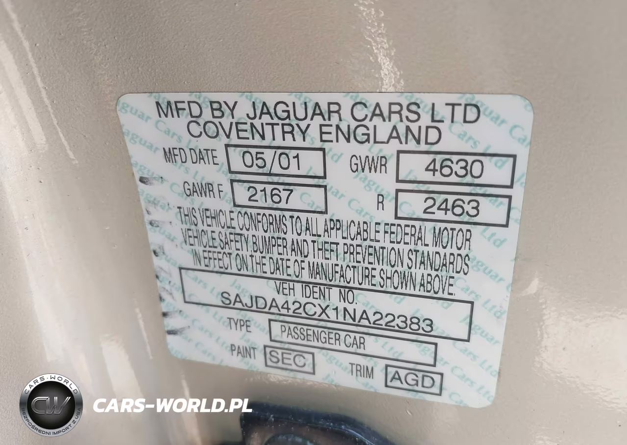 2001 Jaguar Xk8 VIN:SAJDA42CX1NA22383 - 9