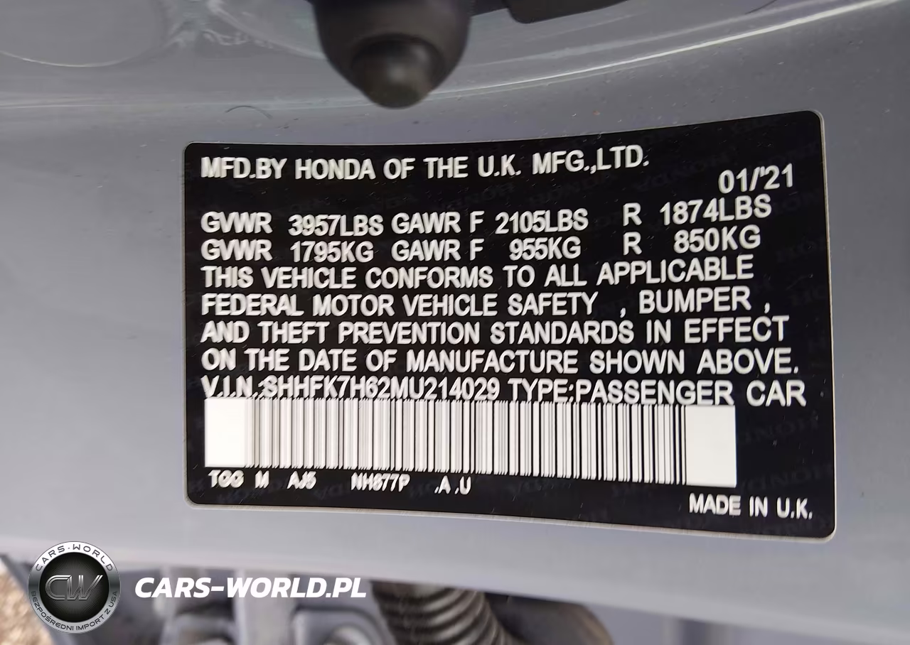2021 Honda Civic Ex VIN:SHHFK7H62MU214029 - 9