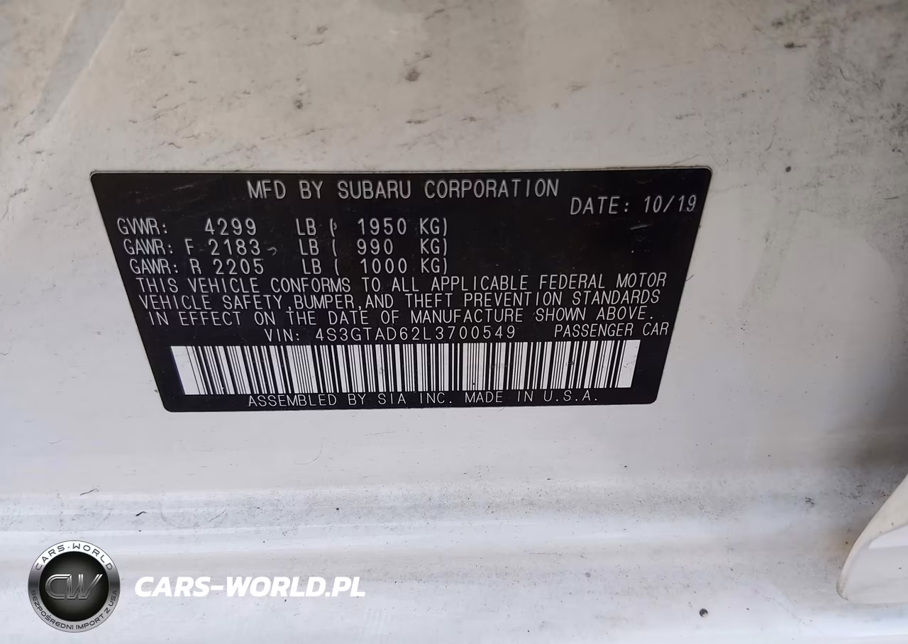 2020 Subaru Impreza Premium 5-Door VIN:4S3GTAD62L3700549 - 9