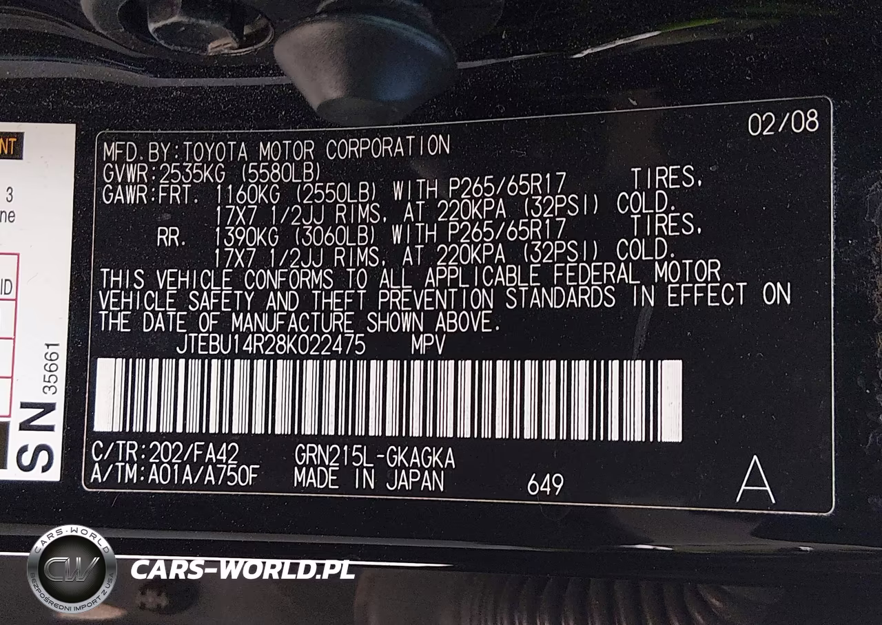 2008 Toyota 4Runner Sr5 V6 VIN:JTEBU14R28K022475 - 9