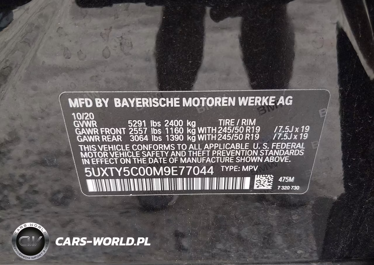 2021 BMW X3 xDrive30I VIN:5UXTY5C00M9E77044 - 9