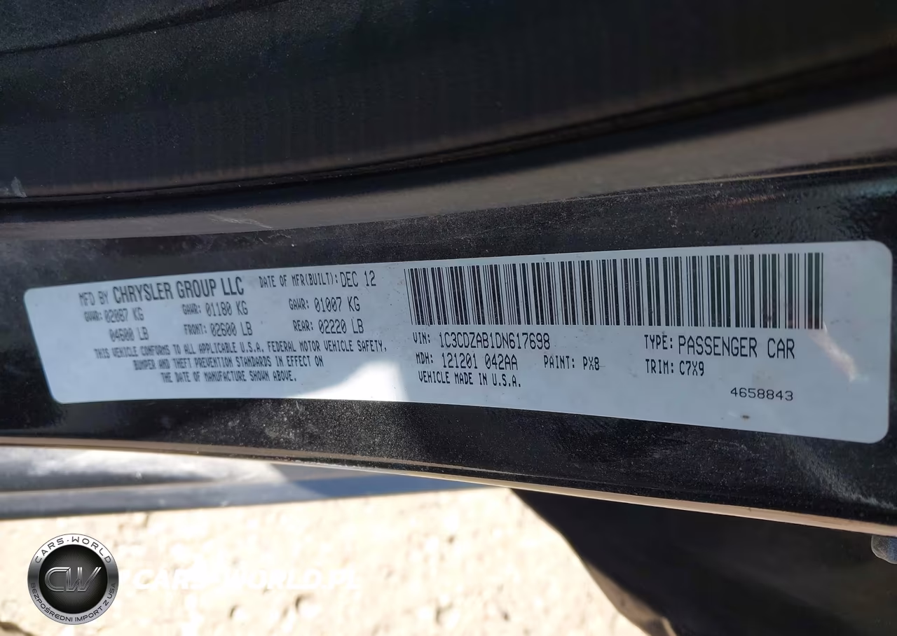 2013 Dodge Avenger Se VIN:1C3CDZAB1DN617698 - 9