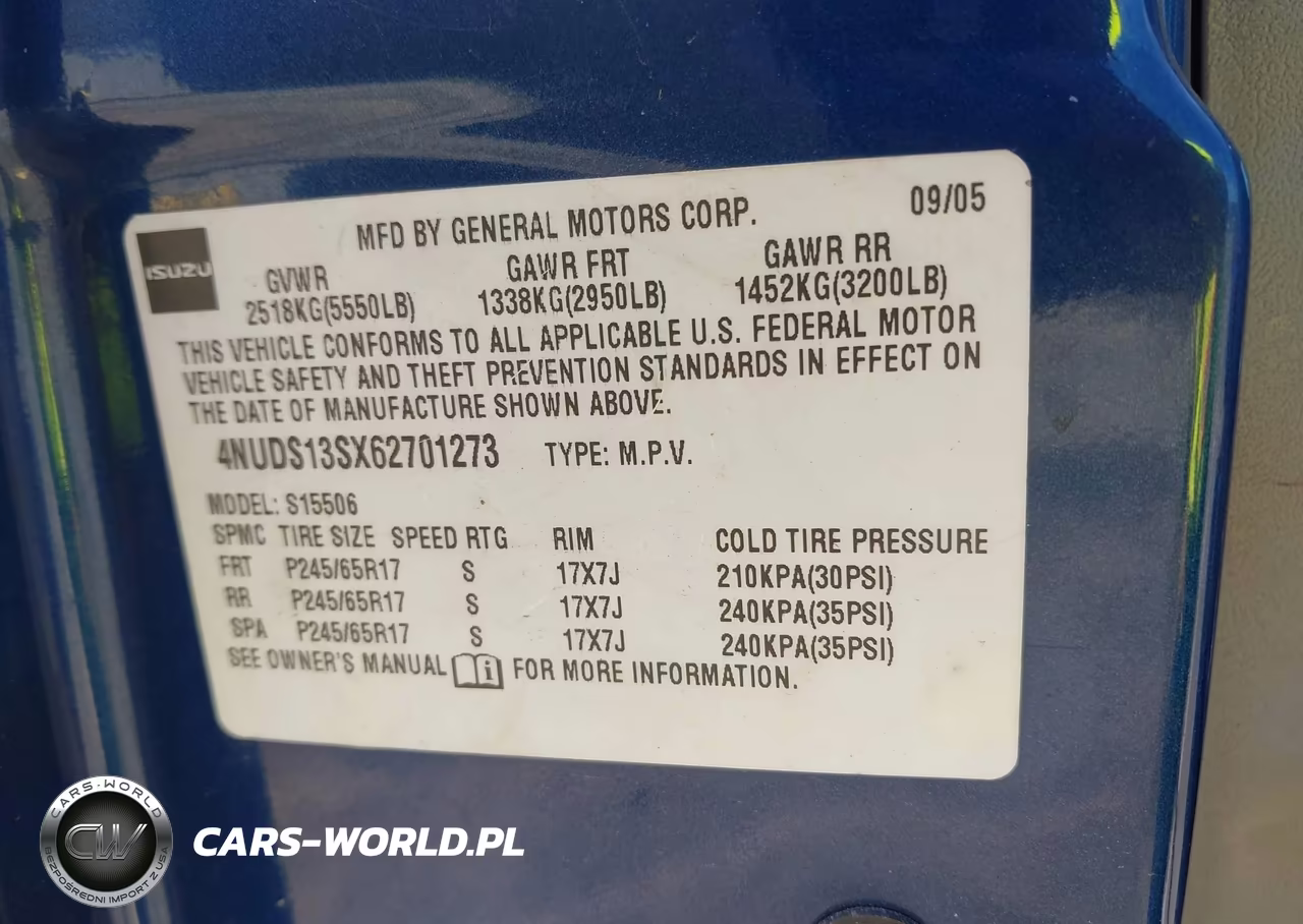 2006 Isuzu Ascender S VIN:4NUDS13SX62701273 - 9