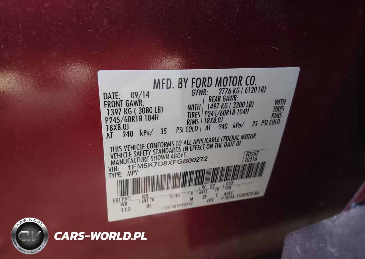 2015 Ford Explorer Xlt VIN:1FM5K7D8XFGB00272 - 9