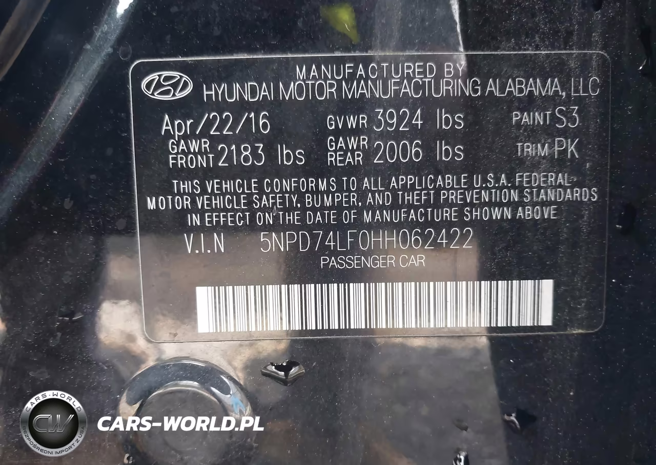 2017 Hyundai Elantra Se VIN:5NPD74LF0HH062422 - 9