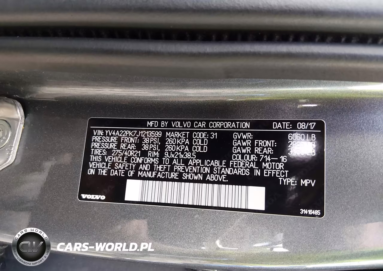 2018 Volvo Xc90 T6 Momentum VIN:YV4A22PK7J1213599 - 9