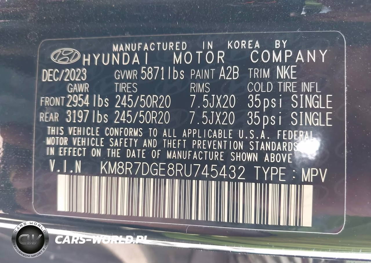 2024 Hyundai Palisade Calligraphy Night Edition VIN:KM8R7DGE8RU745432 - 9