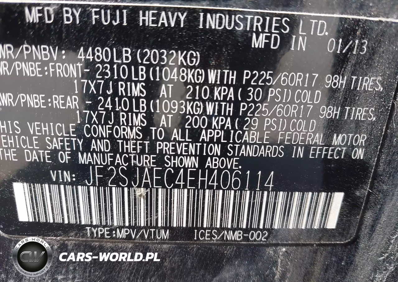2014 Subaru Forester 2.5I Premium VIN:JF2SJAEC4EH406114 - 9