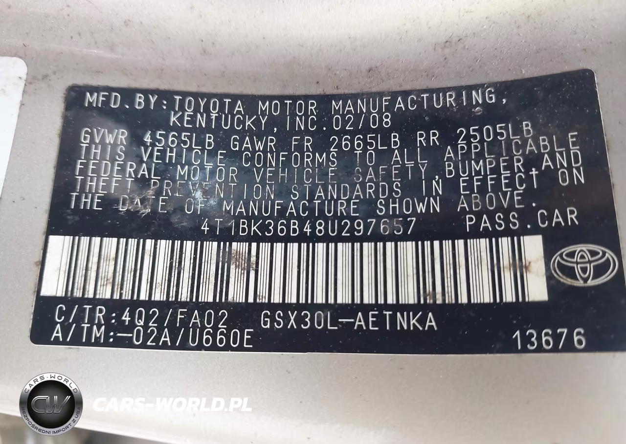 2008 Toyota Avalon Xl VIN:4T1BK36B48U297657 - 9