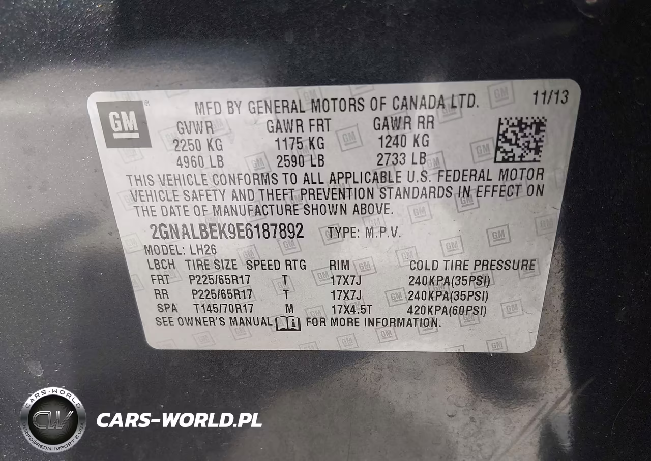 2014 Chevrolet Equinox Lt VIN:2GNALBEK9E6187892 - 9