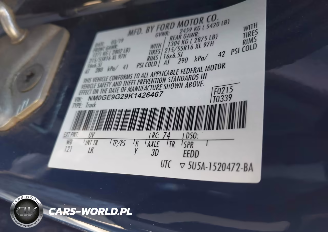 2019 Ford Transit Connect Titanium VIN:NM0GE9G29K1426467 - 9