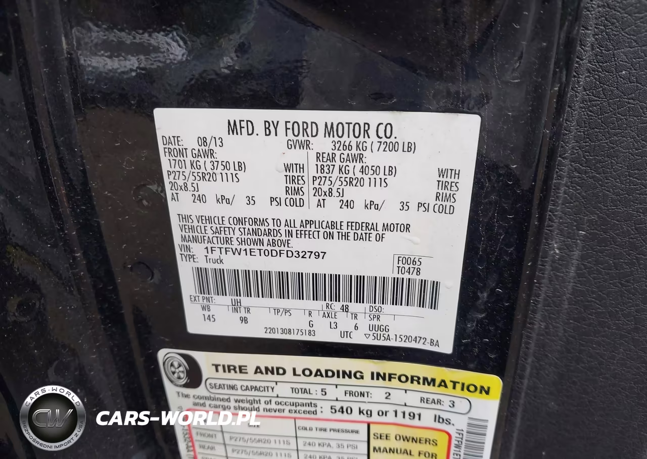 2013 Ford F-150 Platinum VIN:1FTFW1ET0DFD32797 - 9