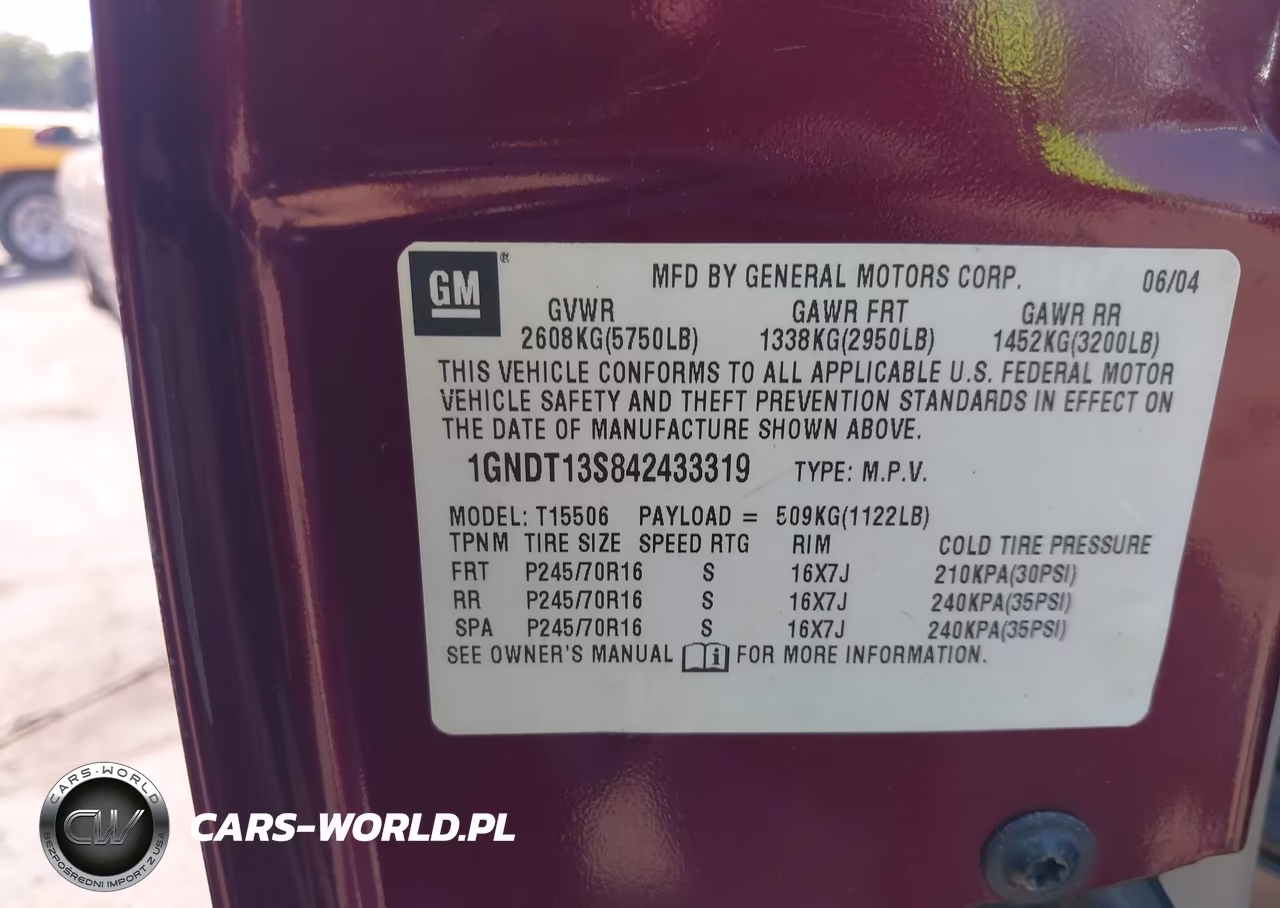 2004 Chevrolet Trailblazer Ls VIN:1GNDT13S842433319 - 9