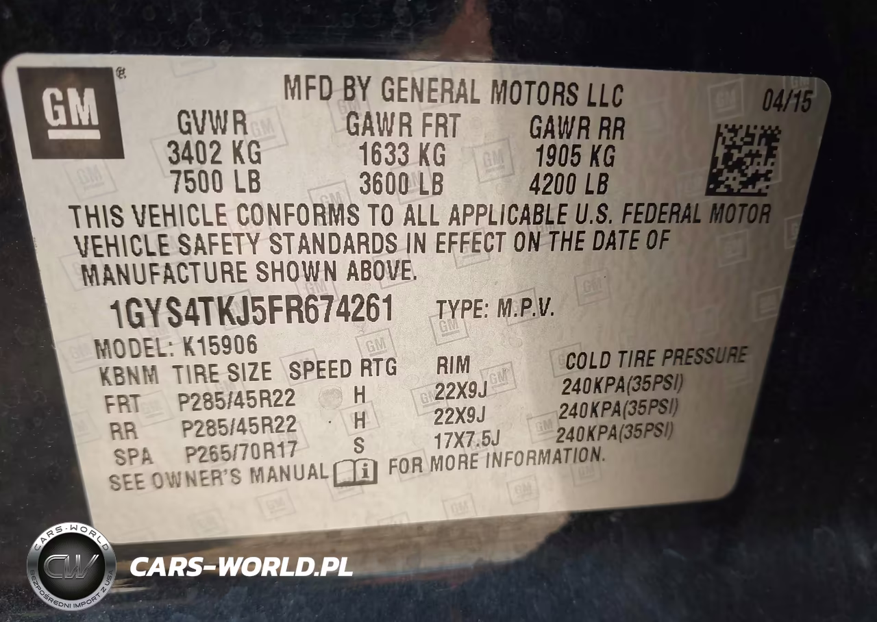 2015 Cadillac Escalade Esv Premium VIN:1GYS4TKJ5FR674261 - 9