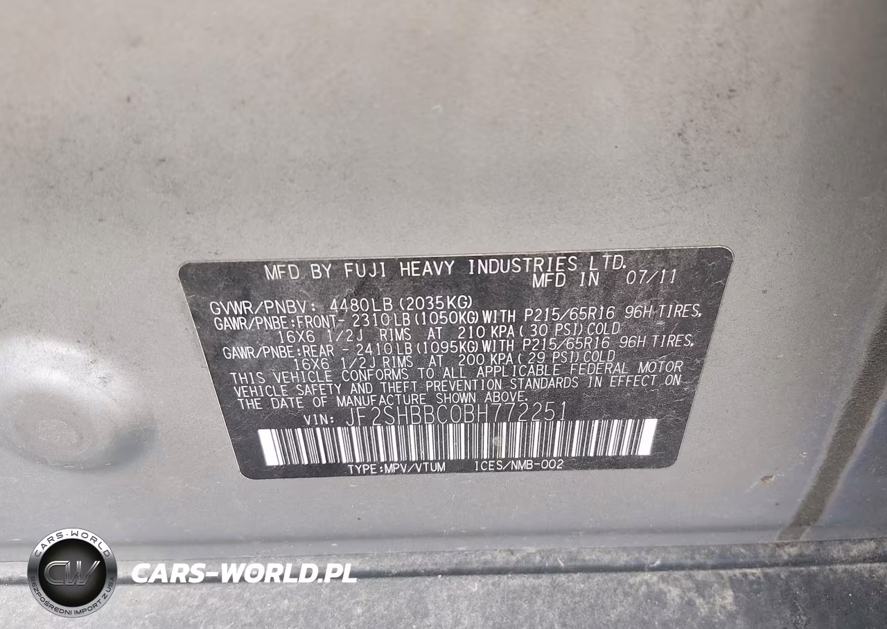 2011 Subaru Forester 2.5X VIN:JF2SHBBC0BH772251 - 9