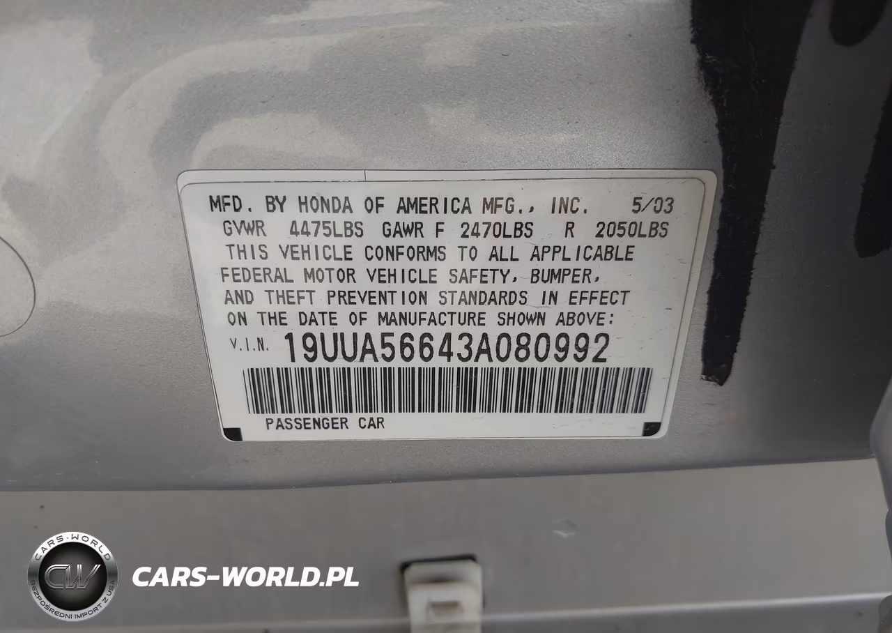2003 Acura Tl 3.2 VIN:19UUA56643A080992 - 9