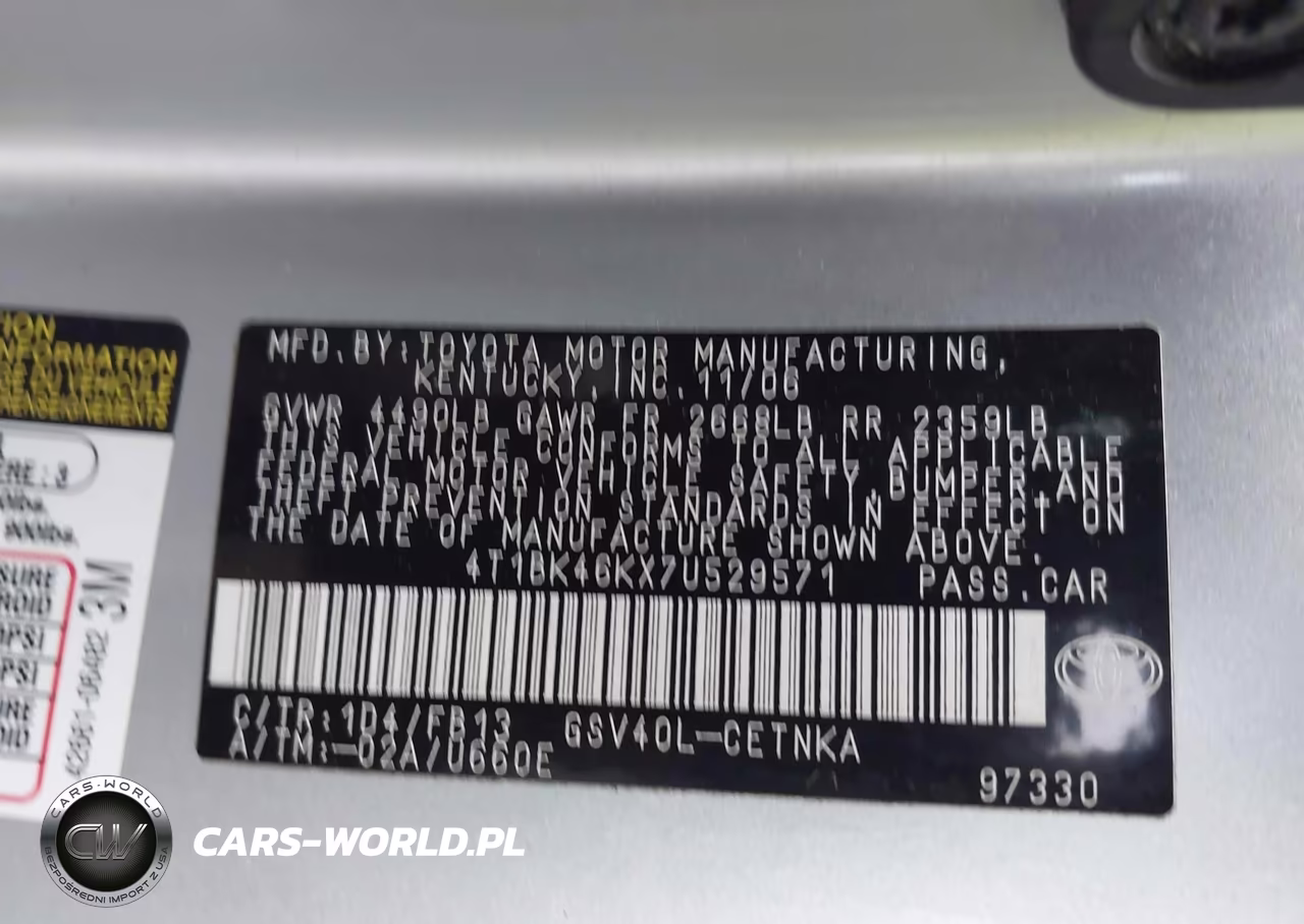 2007 Toyota Camry Le V6 VIN:4T1BK46KX7U529571 - 9