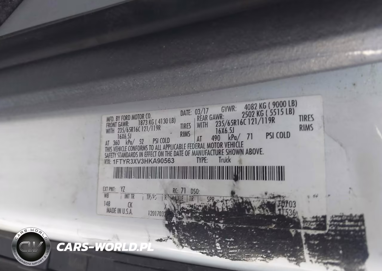 2017 Ford Transit-250 VIN:1FTYR3XV3HKA90563 - 9