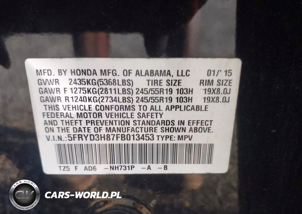 2015 Acura Mdx Advance Pkg W-Entertainment Pkg VIN:5FRYD3H87FB013453 - 9