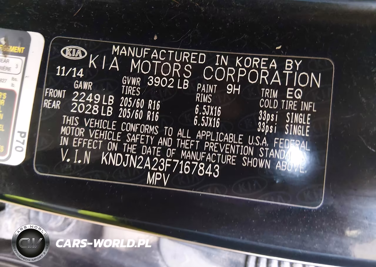 2015 Kia Soul VIN:KNDJN2A23F7167843 - 9