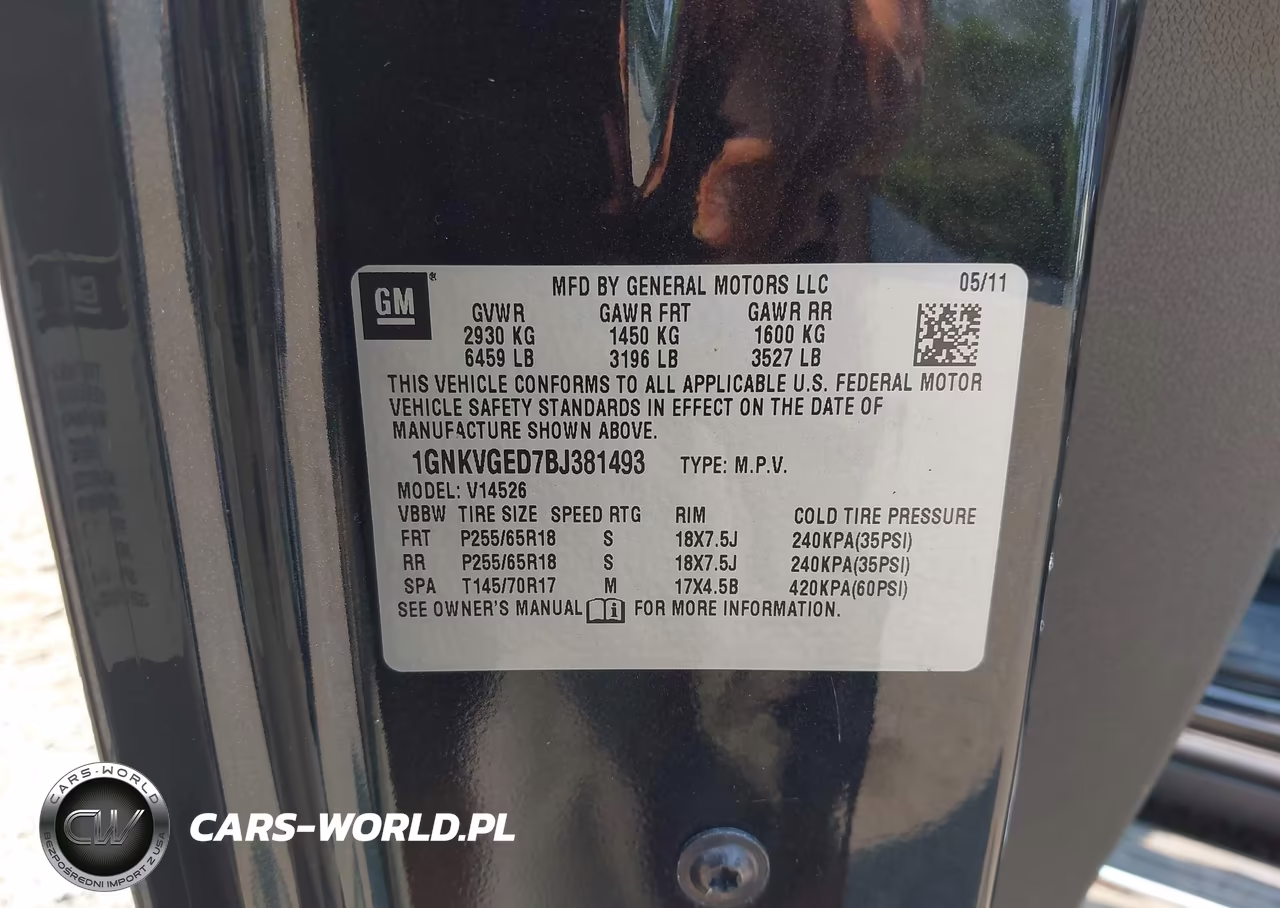 2011 Chevrolet Traverse 1Lt VIN:1GNKVGED7BJ381493 - 9