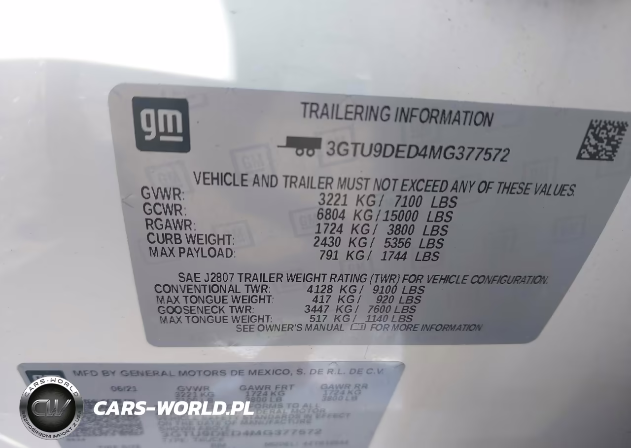 2021 GMC Sierra 1500 4Wd Short Box Slt VIN:3GTU9DED4MG377572 - 9
