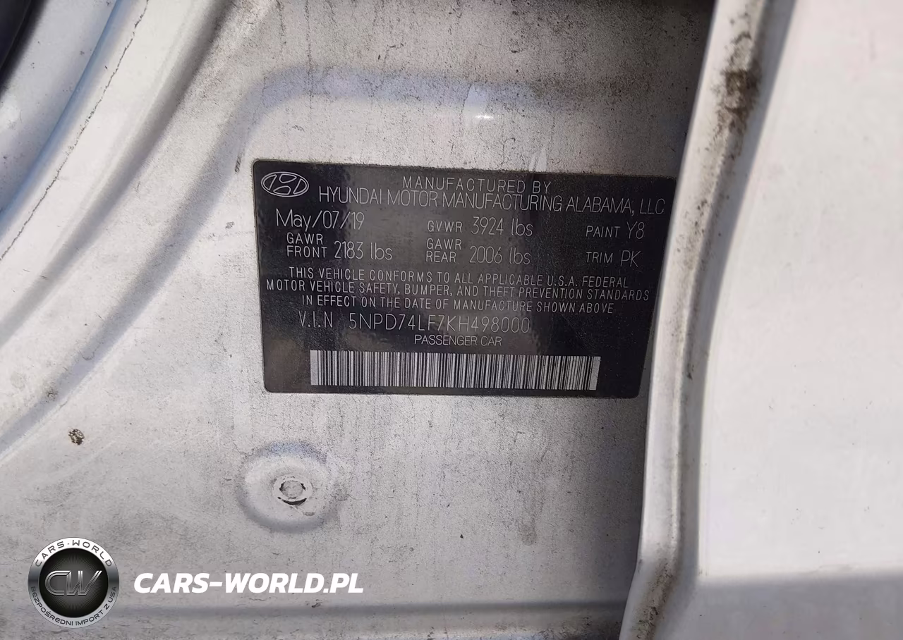 2019 Hyundai Elantra Se VIN:5NPD74LF7KH498000 - 9