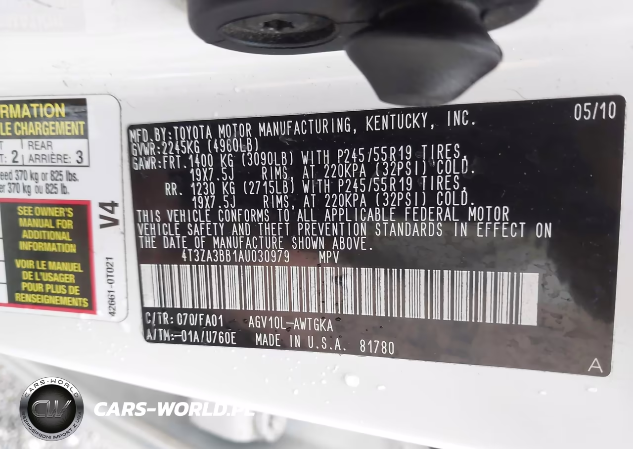 2010 Toyota Venza VIN:4T3ZA3BB1AU030979 - 9
