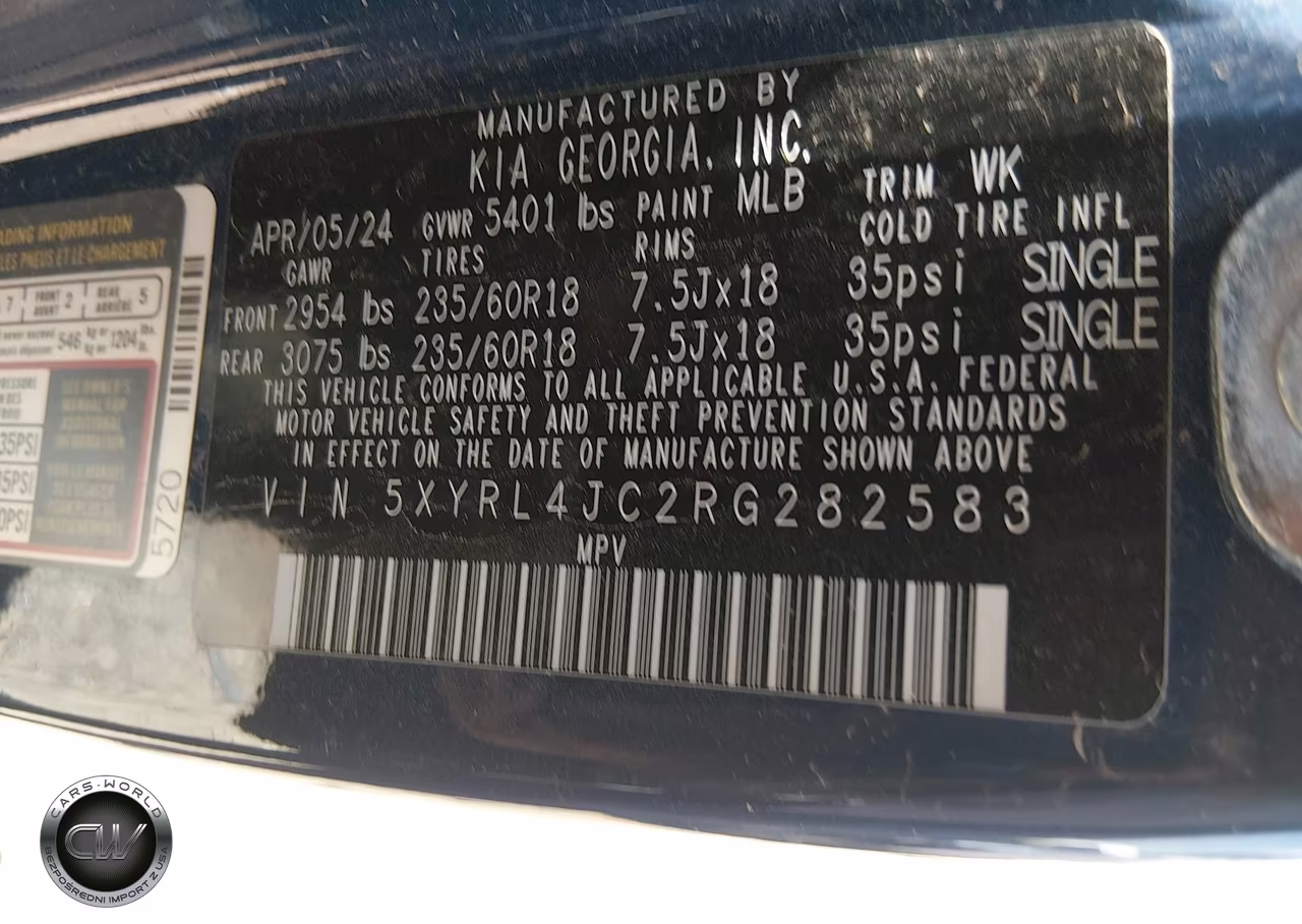 2024 Kia Sorento S VIN:5XYRL4JC2RG282583 - 9