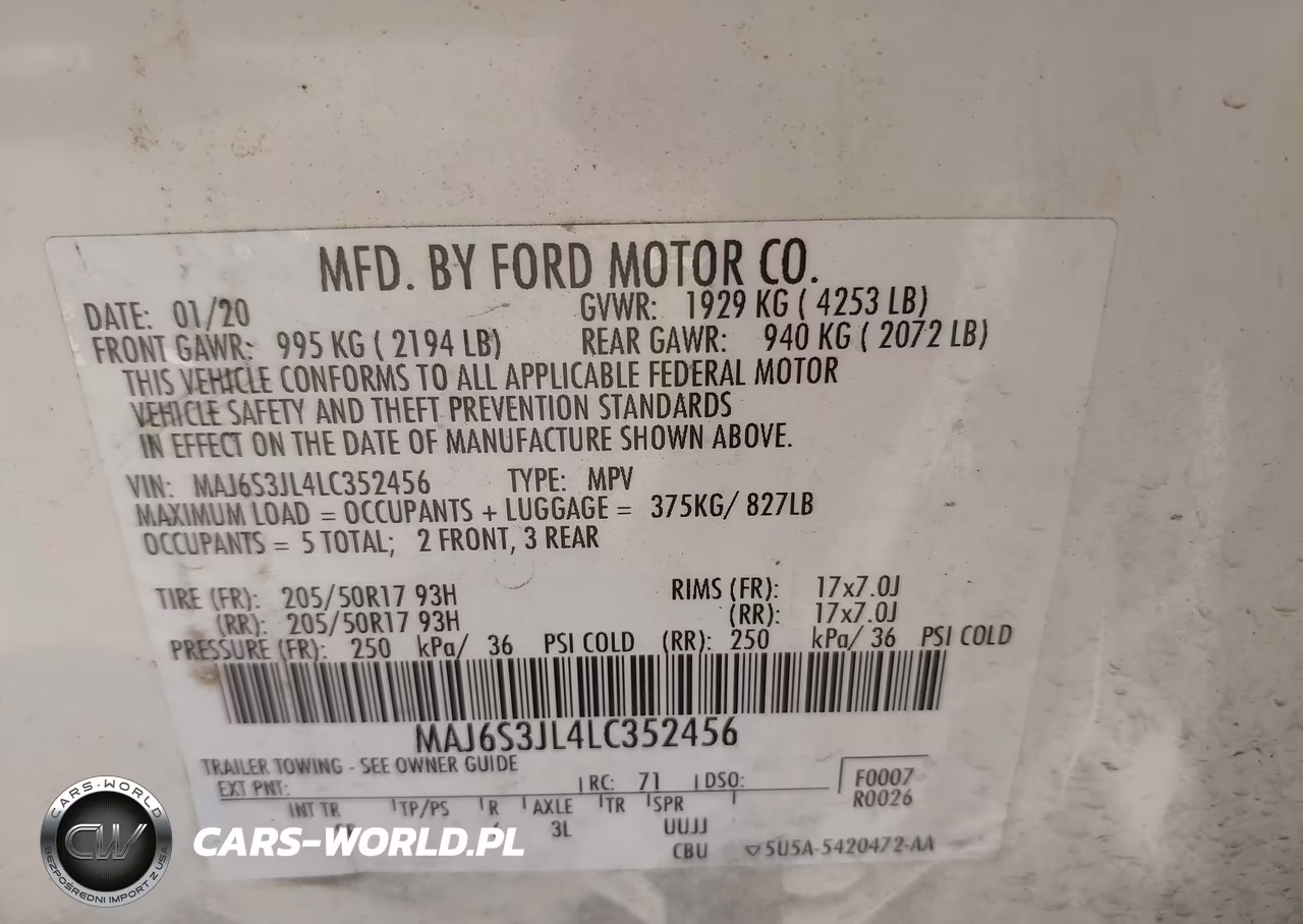 2020 Ford Ecosport Ses VIN:MAJ6S3JL4LC352456 - 9