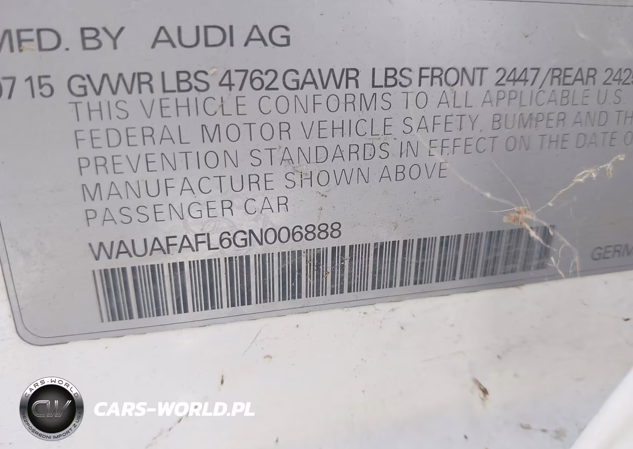 2016 Audi A4 Premium VIN:WAUAFAFL6GN006888 - 9