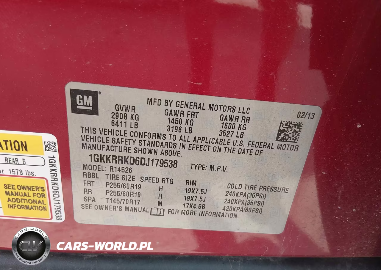 2013 GMC Acadia Slt-1 VIN:1GKKRRKD6DJ179538 - 9