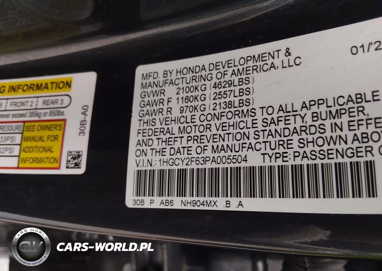 2023 Honda Accord Hybrid Ex-L VIN:1HGCY2F63PA005504 - 9