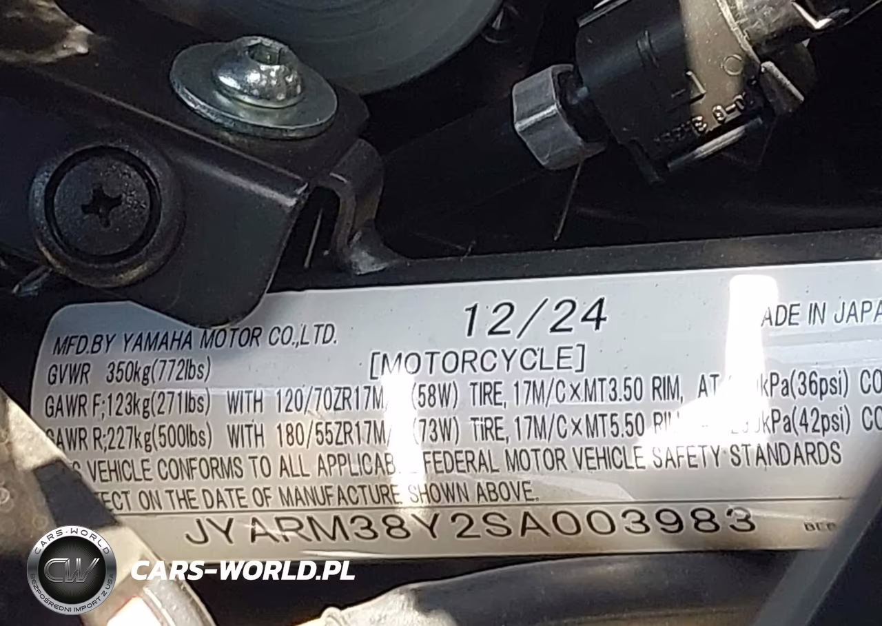 2025 Yamaha Yzfr7 VIN:JYARM38Y2SA003983 - 10