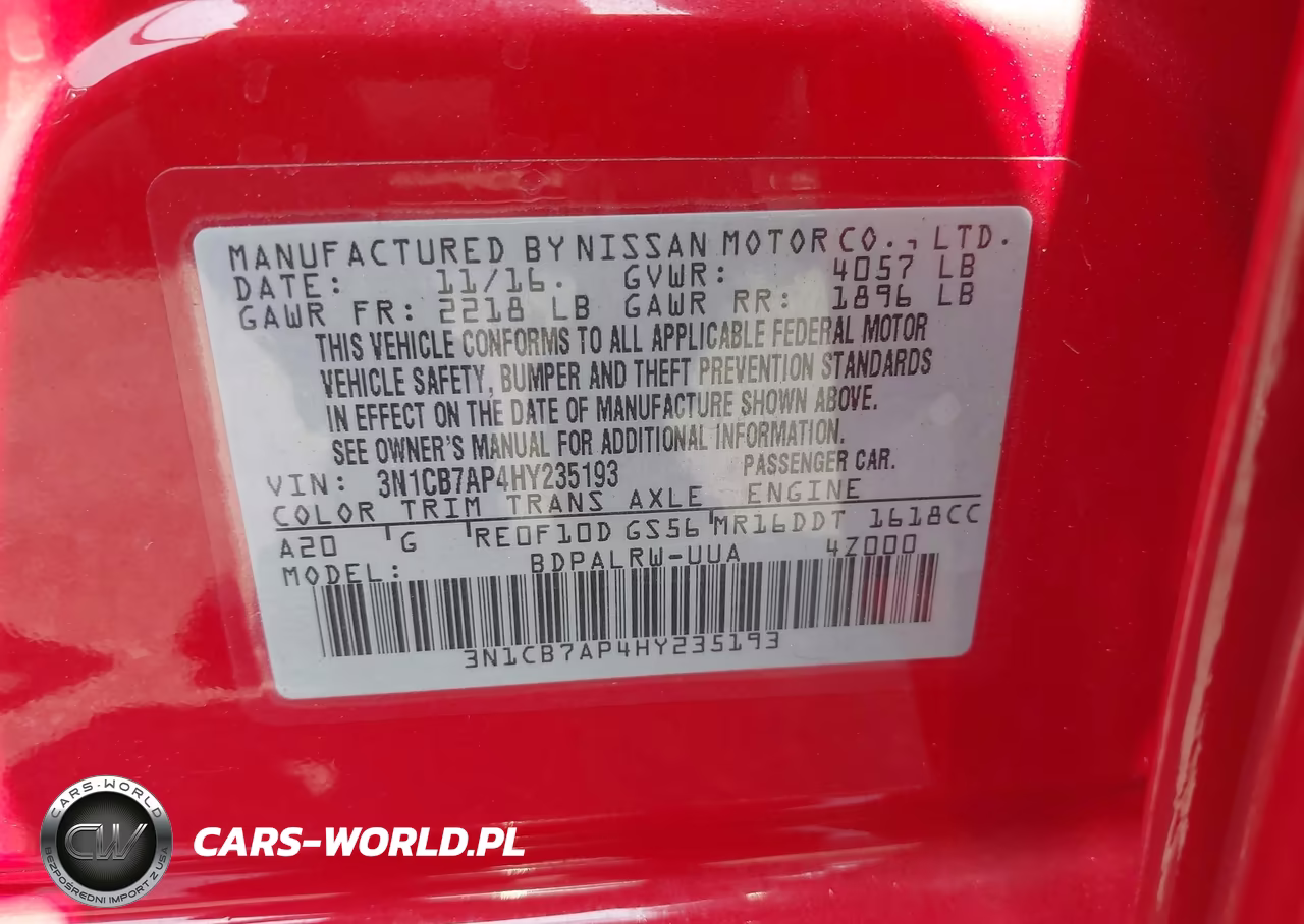 2017 Nissan Sentra Sr Turbo VIN:3N1CB7AP4HY235193 - 9