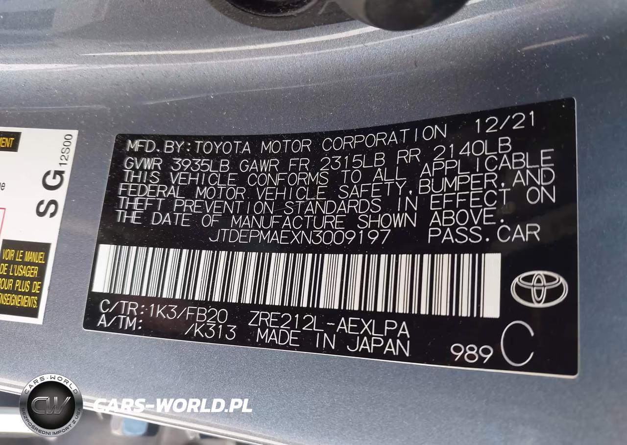 2022 Toyota Corolla Le VIN:JTDEPMAEXN3009197 - 9