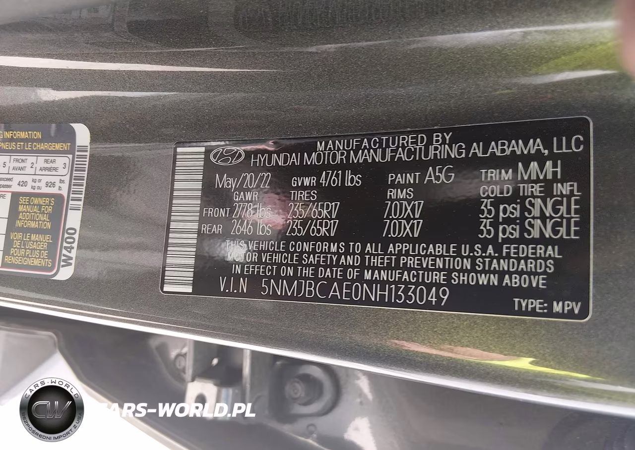 2022 Hyundai Tucson Sel VIN:5NMJBCAE0NH133049 - 9