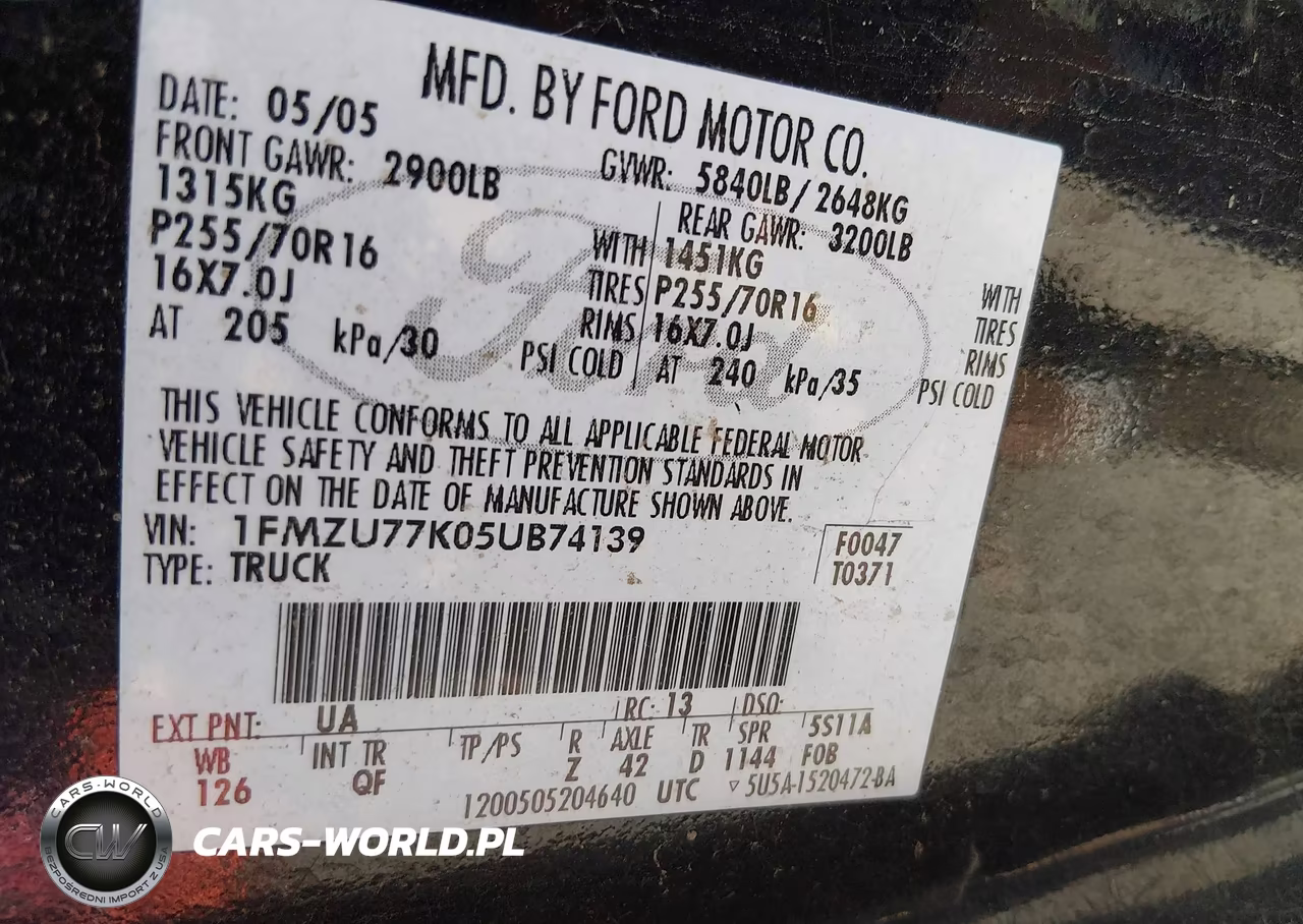 2005 Ford Explorer Sport Trac Adrenalin-Xls-Xlt VIN:1FMZU77K05UB74139 - 9