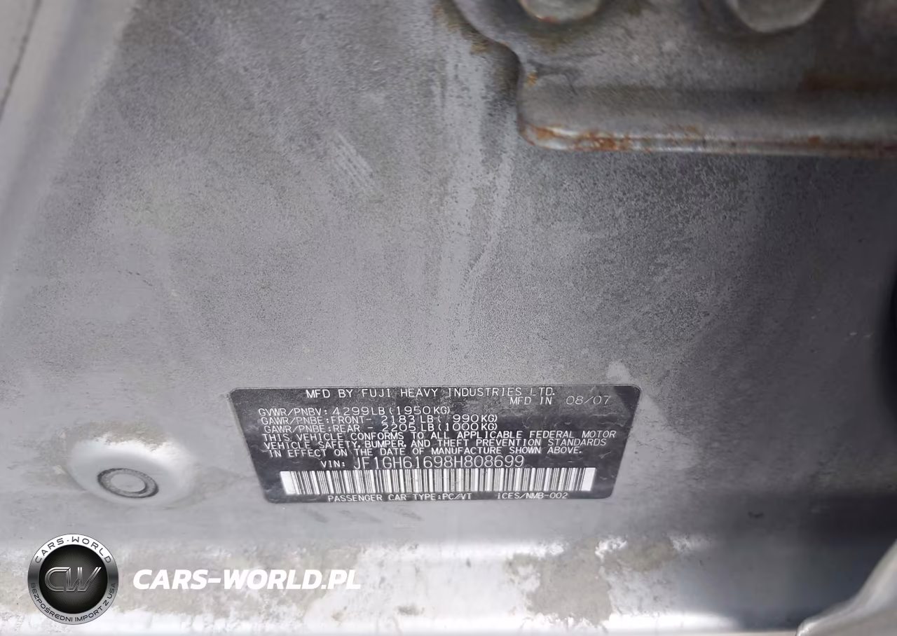 2008 Subaru Impreza Wagon (Natl) I W-Premium Pkg VIN:JF1GH61698H808699 - 9