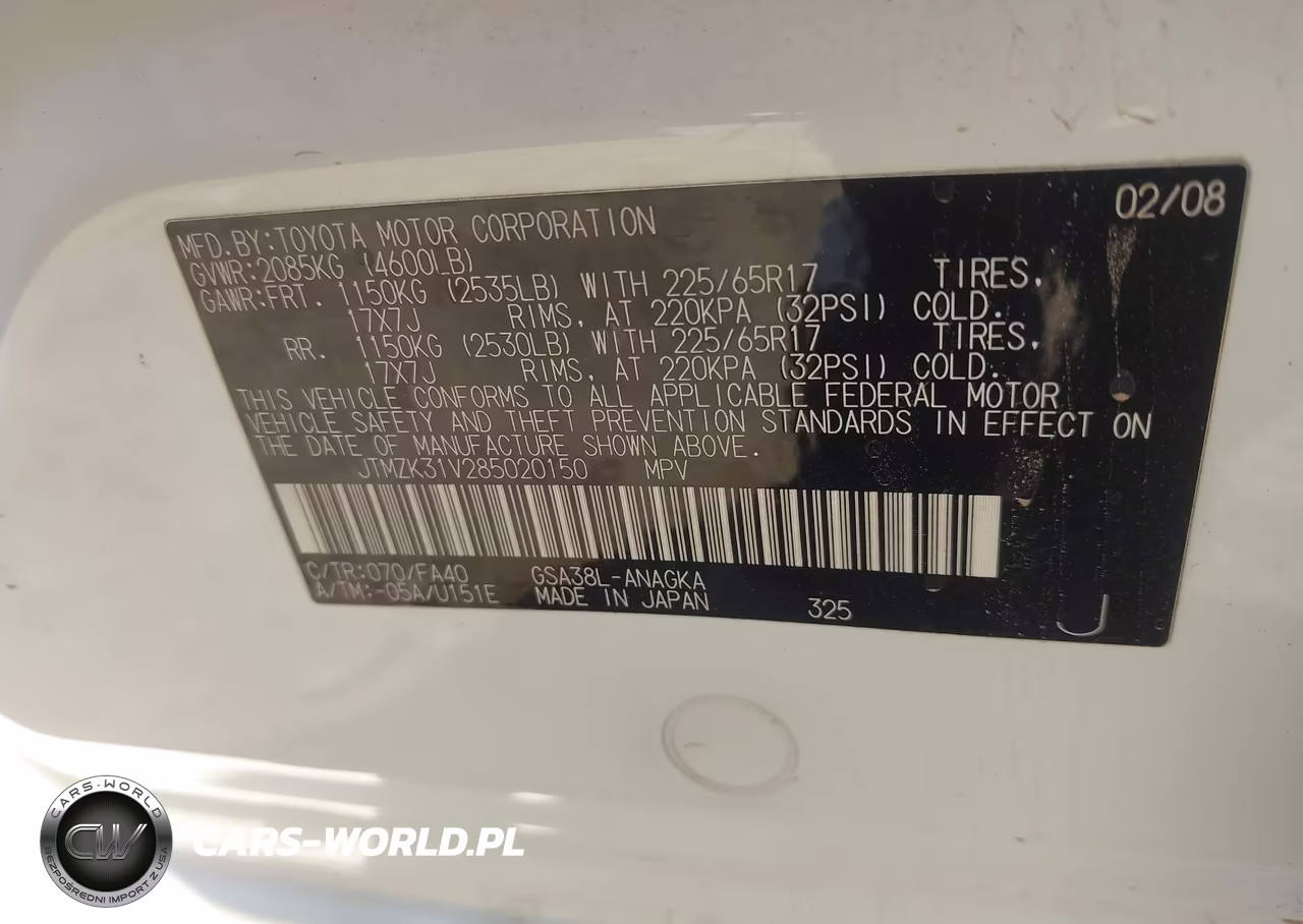 2008 Toyota Rav4 Limited V6 VIN:JTMZK31V285020150 - 9