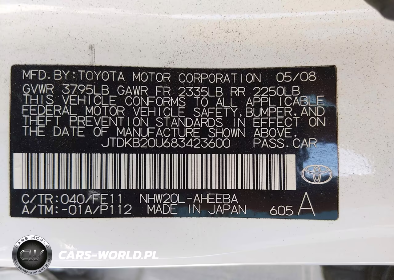 2008 Toyota Prius VIN:JTDKB20U683423600 - 9