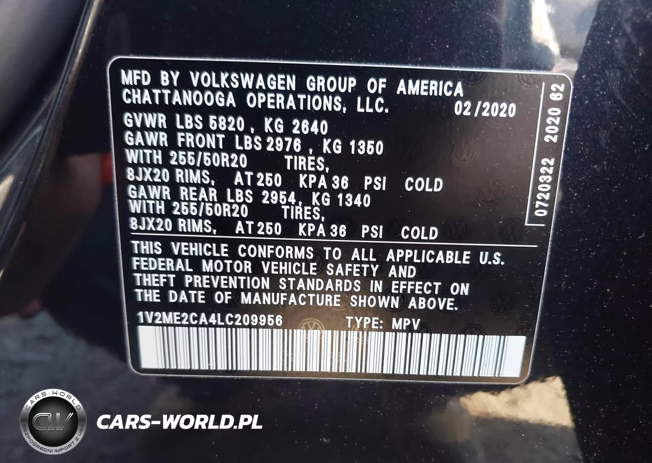 2020 Volkswagen Atlas Cross Sport 3.6L V6 Sel VIN:1V2ME2CA4LC209956 - 9