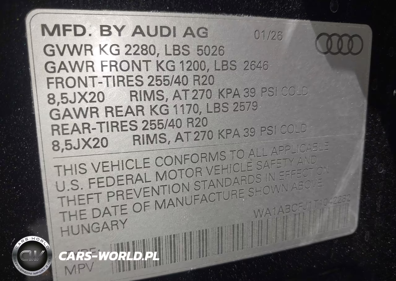 2026 Audi Q3 Tfsi Quattro S Tronic VIN:WA1ABCFJ1T1042282 - 9