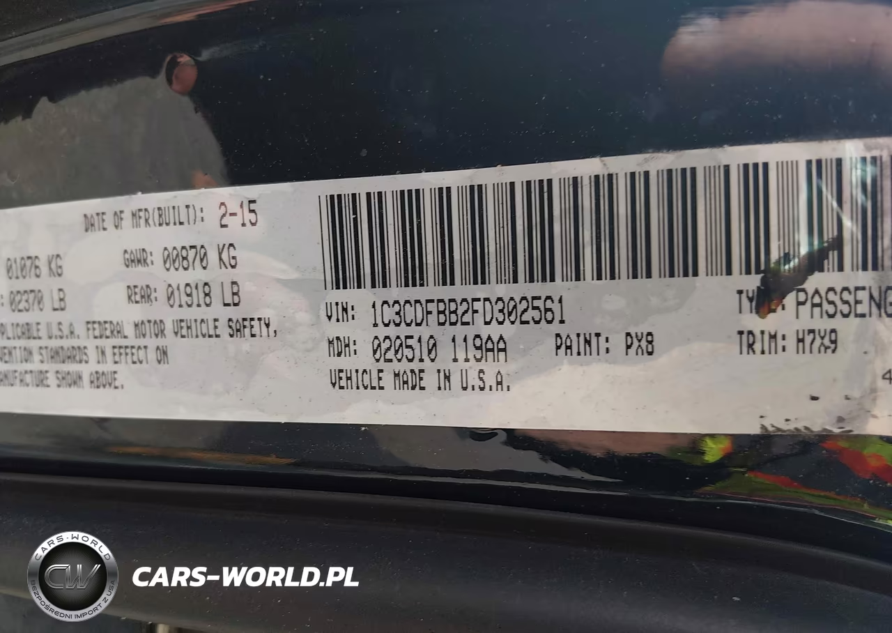 2015 Dodge Dart Sxt VIN:1C3CDFBB2FD302561 - 9