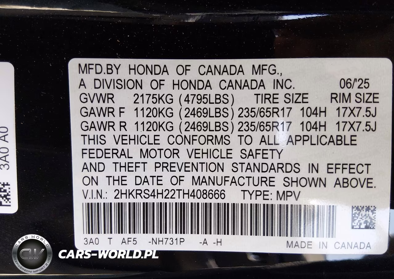 2026 Honda Cr-V Lx Awd VIN:2HKRS4H22TH408666 - 9