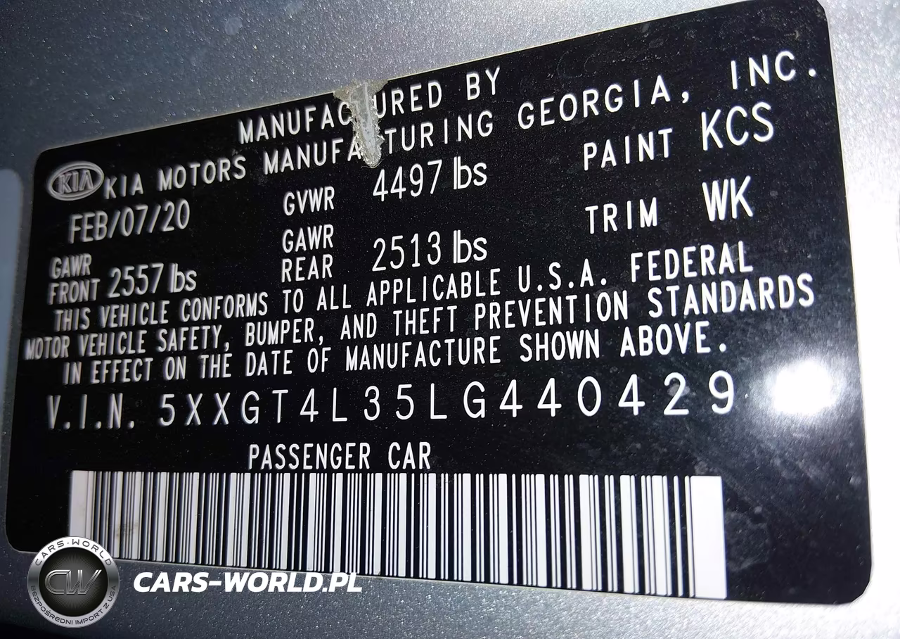 2020 Kia Optima Lx VIN:5XXGT4L35LG440429 - 9