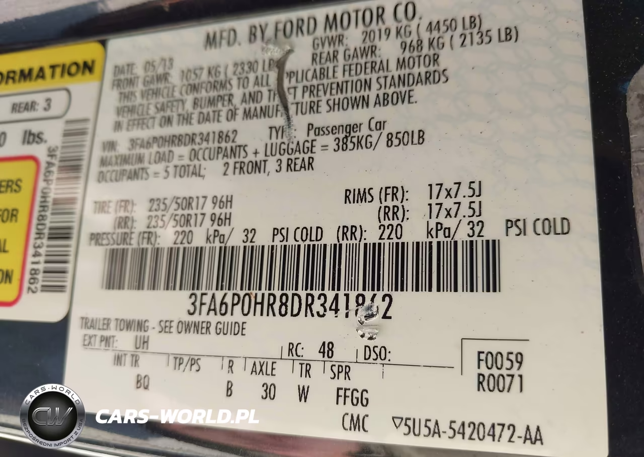 2013 Ford Fusion Se VIN:3FA6P0HR8DR341862 - 9