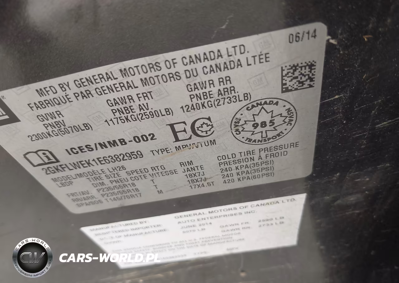 2014 GMC Terrain Sle-2 VIN:2GKFLWEK1E6382959 - 9